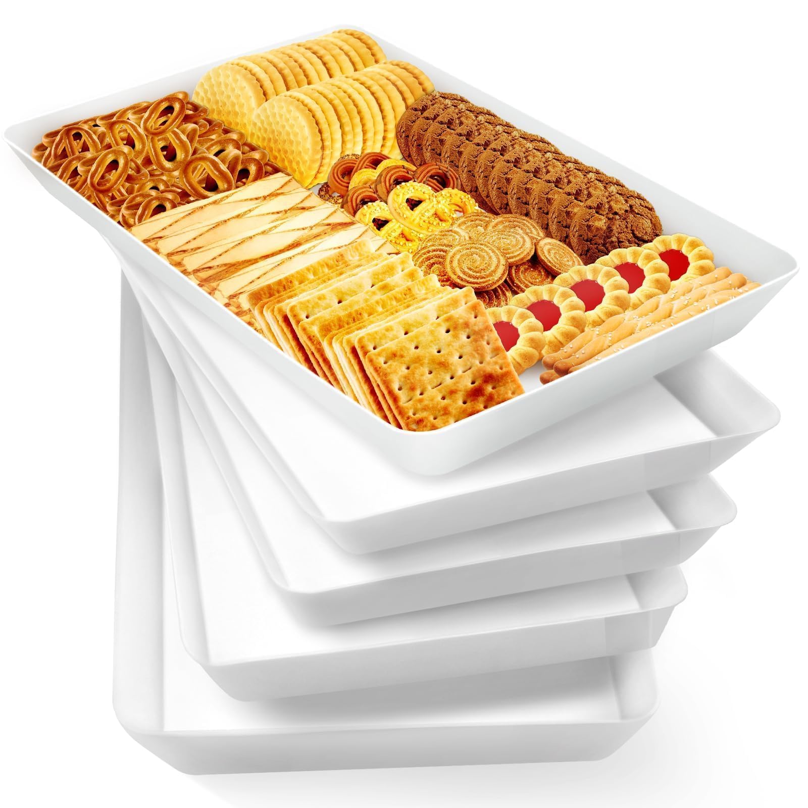 WOWBOX 5-pcs serving tray set displayed as a fruit platter, ideal for entertaining.