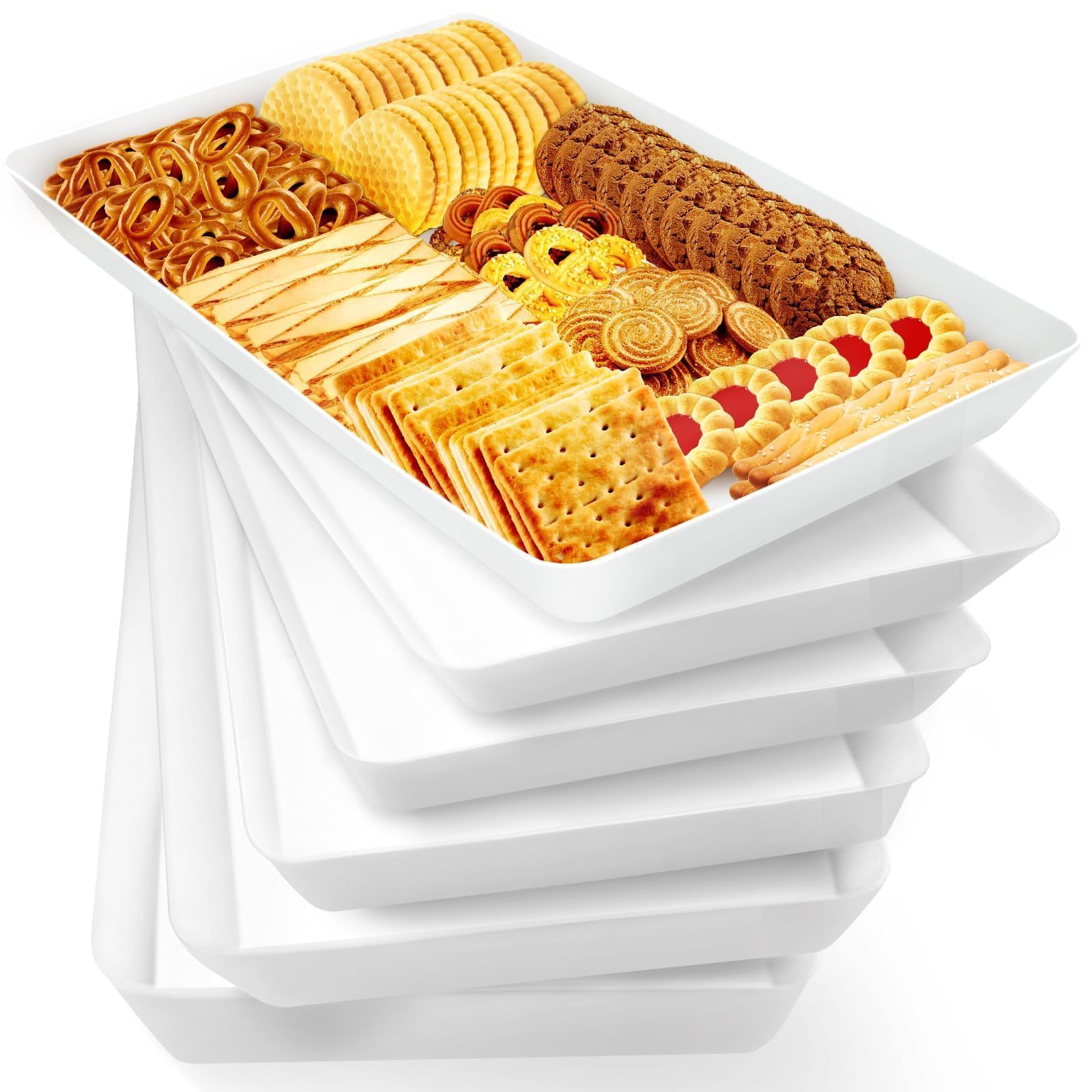 WOWBOX 6pc serving trays arranged with fruit for easy entertaining