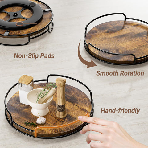 WOWBOX lazy-susan-easy-clean-damp-cloth demonstrates quick maintenance.