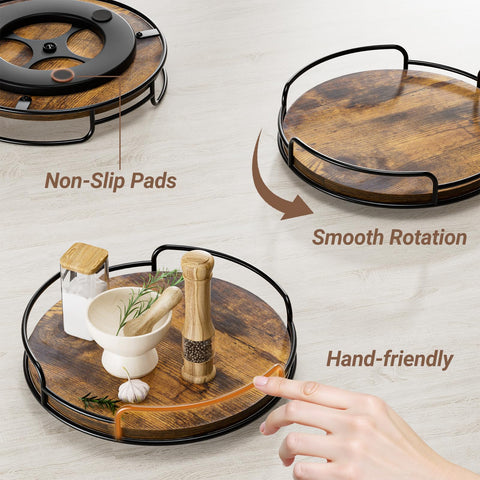 WOWBOX ready-to-use Lazy Susan highlighting no assembly required.