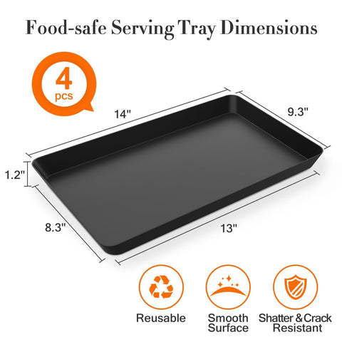 WOWBOX durable plastic serving tray highlighting shatter-resistant construction for daily use