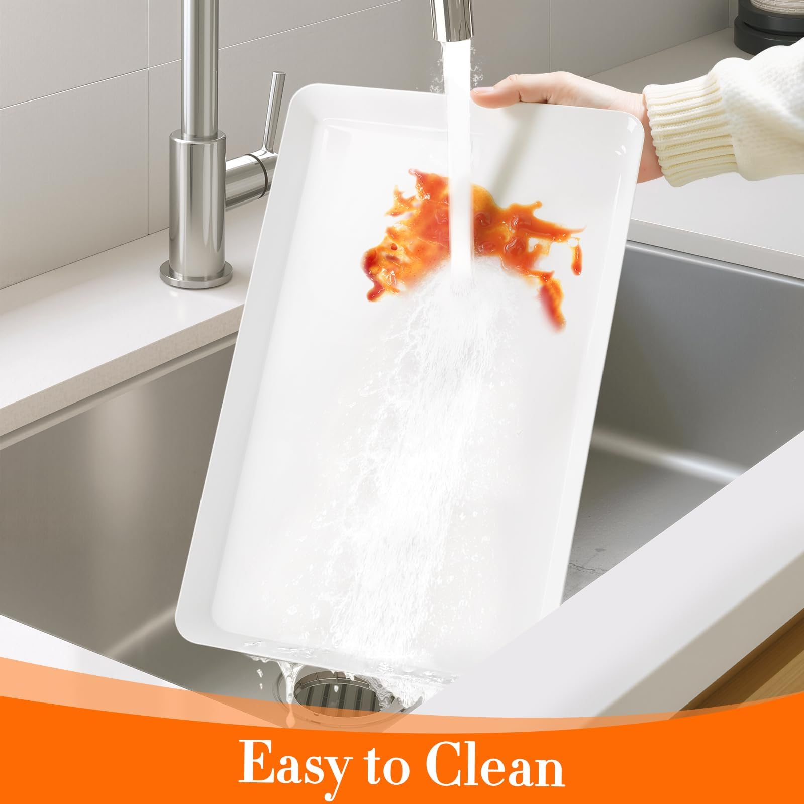 WOWBOX tray demonstrating easy cleaning and stackable design for storage