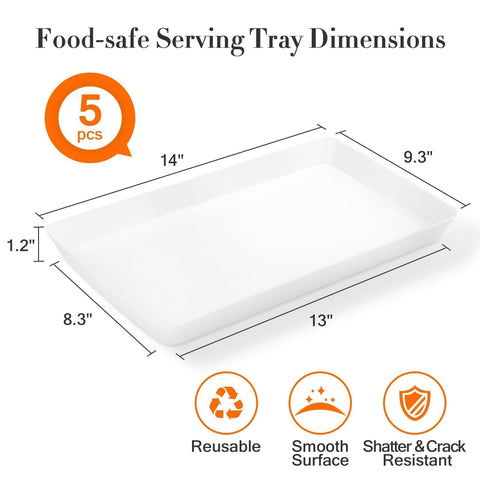 WOWBOX shatter-resistant plastic tray shown with cookies for a party display.