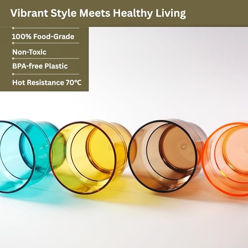 WowProLiv 14oz tumbler amber adds color to family meals.