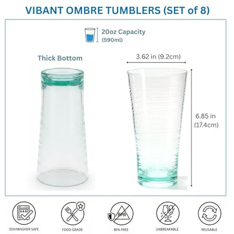 WowProLiv Ombre Tumbler Amber 20oz for refreshing iced beverages outdoors.