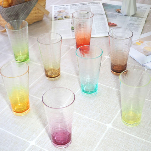 WowProLiv Ombre Tumbler Lime 20oz, stackable for compact kitchen storage.