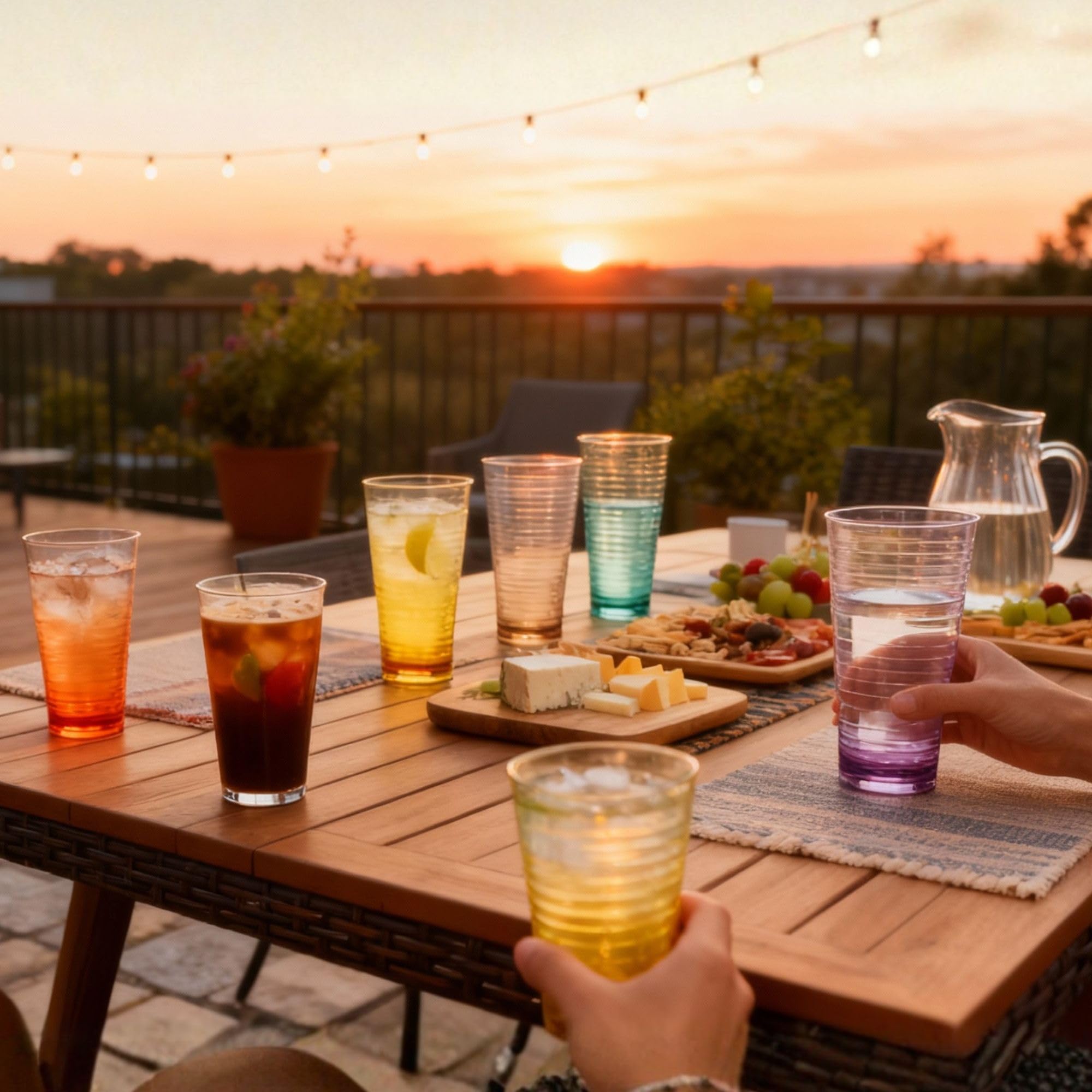 WowProLiv Ombre Tumbler Stackable 20oz, saves cabinet space during parties.