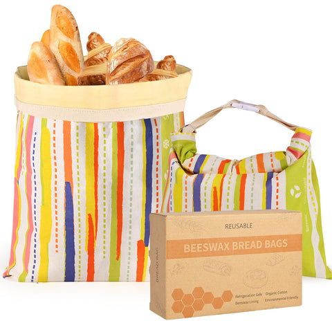Wozskaf 2-pack bread bags provide reusable storage alternative to disposables.