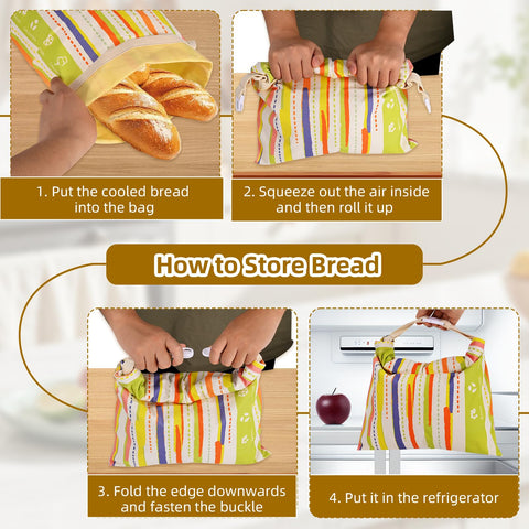 Wozskaf gift set of beeswax bread bags ideal for bakers and homes.