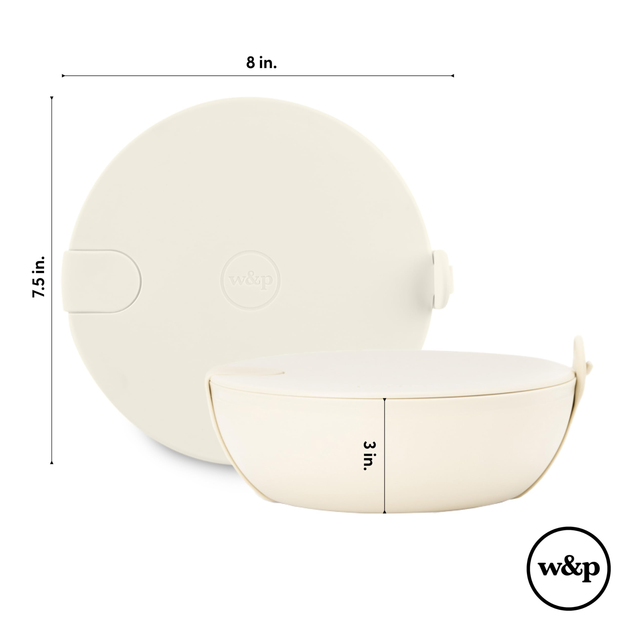 W&P Porter Bowl dimensions: 7.5 inch diameter and 2.875 inch tall