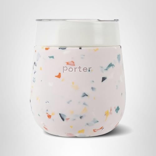 W&P Porter insulated glass with silicone sleeve for grip and travel-friendly use