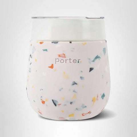 W&P Porter insulated glass with silicone sleeve for grip and travel-friendly use