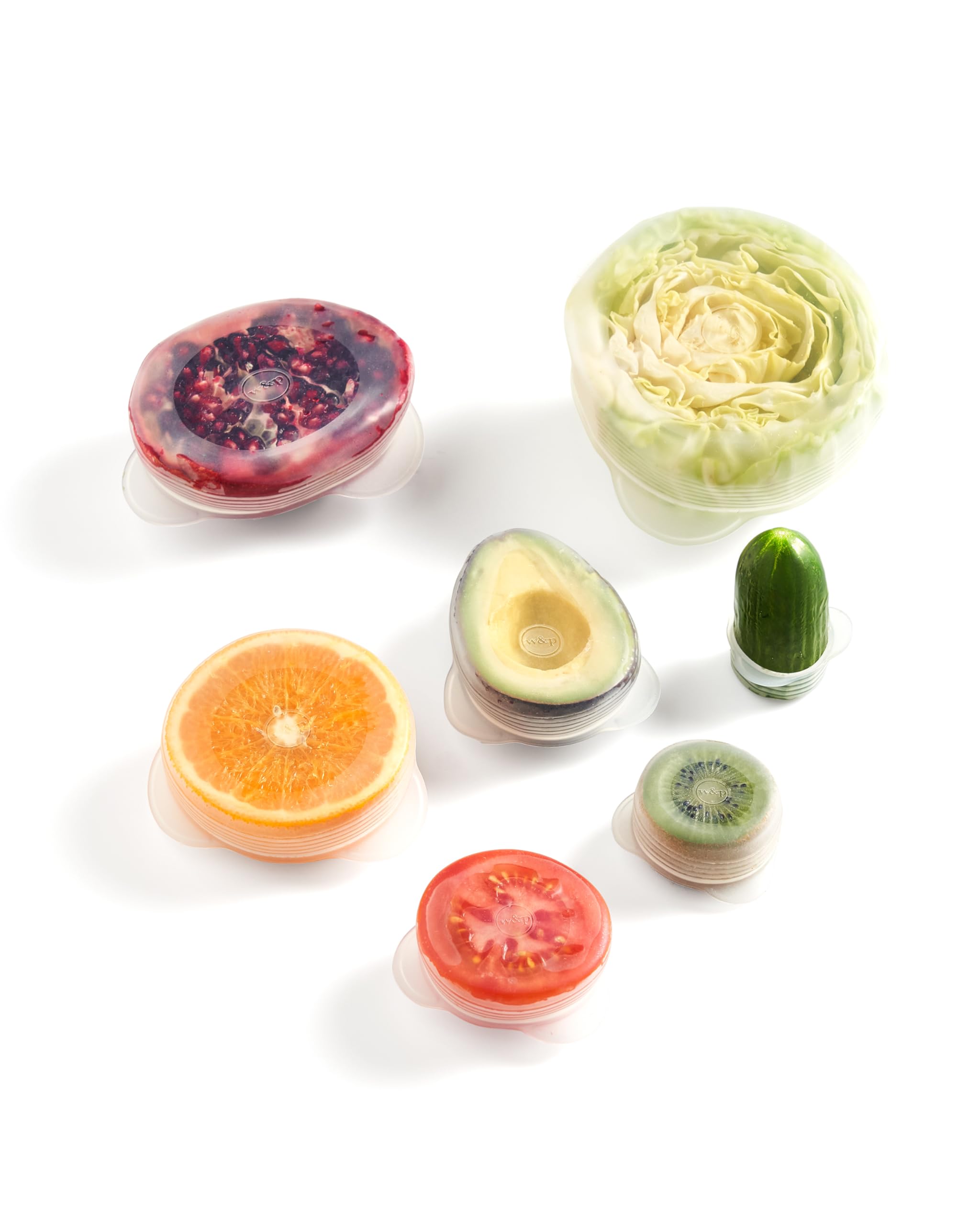 W&P Produce Savers 1.2-inch lid fits small halved fruits for fresher storage.