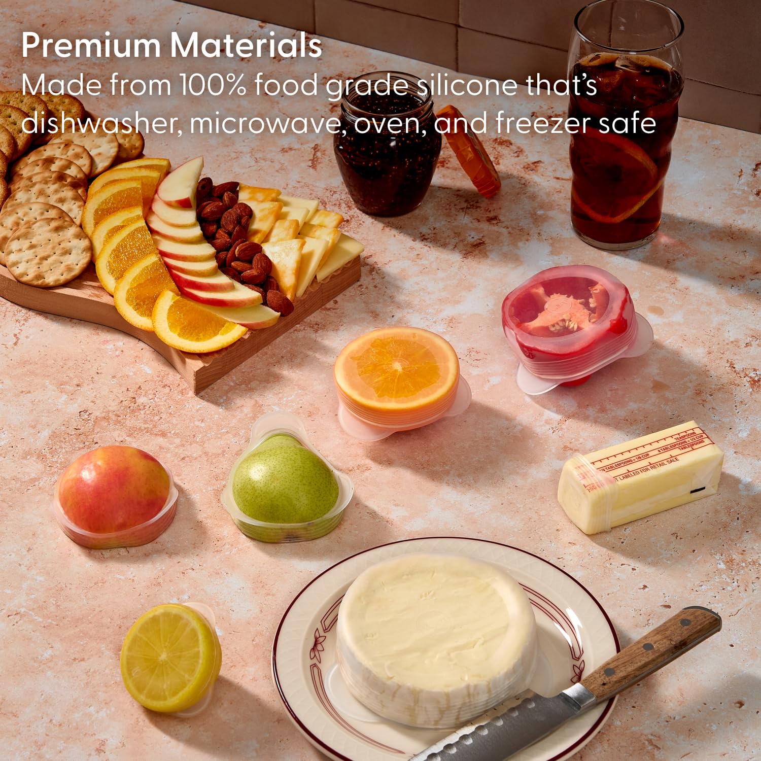 W&P Produce Savers 3.9-inch lid covers medium produce to minimize spoilage.