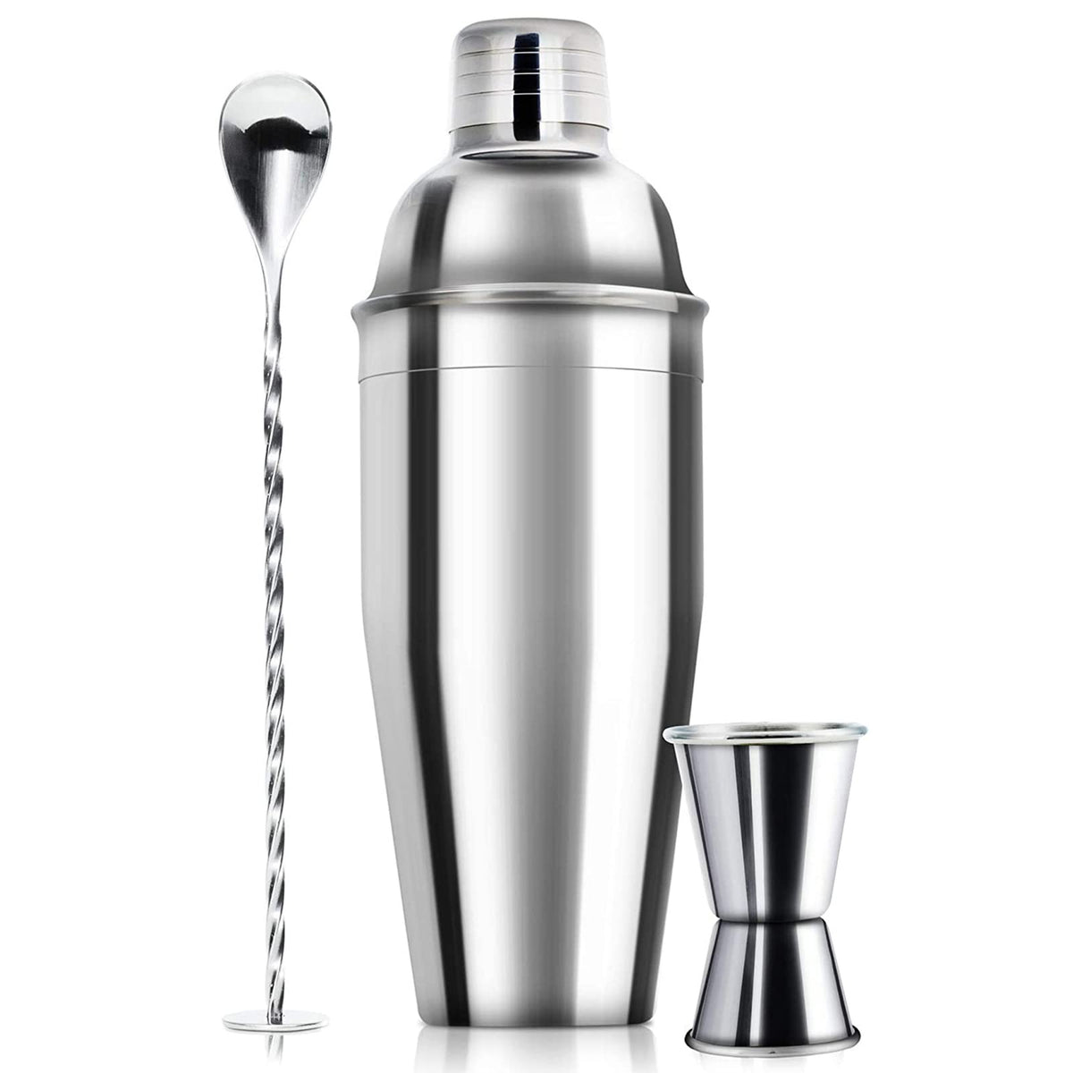 WPHUAW 24oz cocktail shaker with built in strainer for smooth martinis