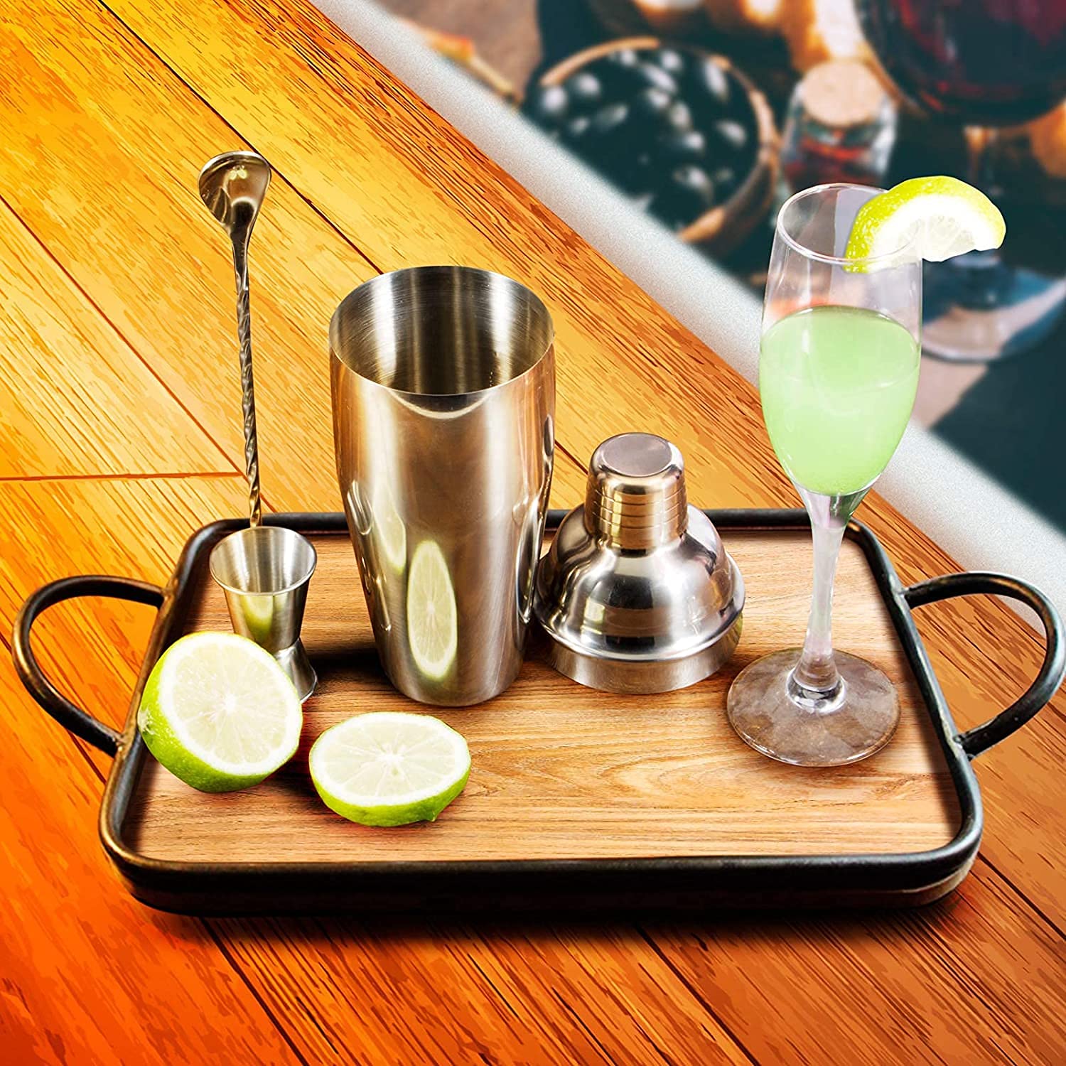 WPHUAW elegant bar spoon complements professional cocktail making