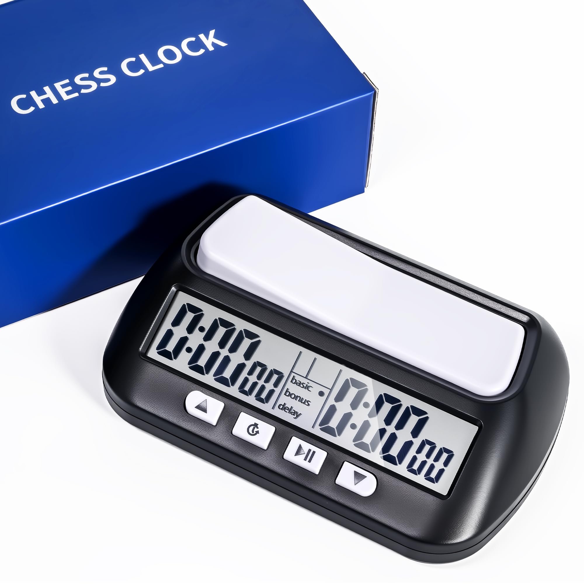 WQV Digital Chess Clock front view with clear timing display for fast decisions
