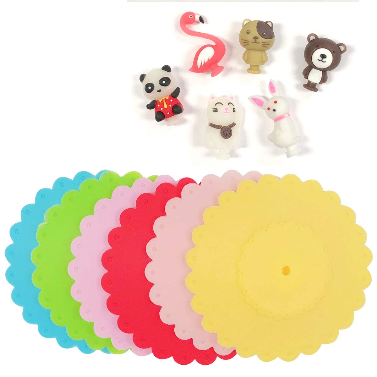 Wrapables Diamond silicone lid provides a tight seal for hot and cold drinks.