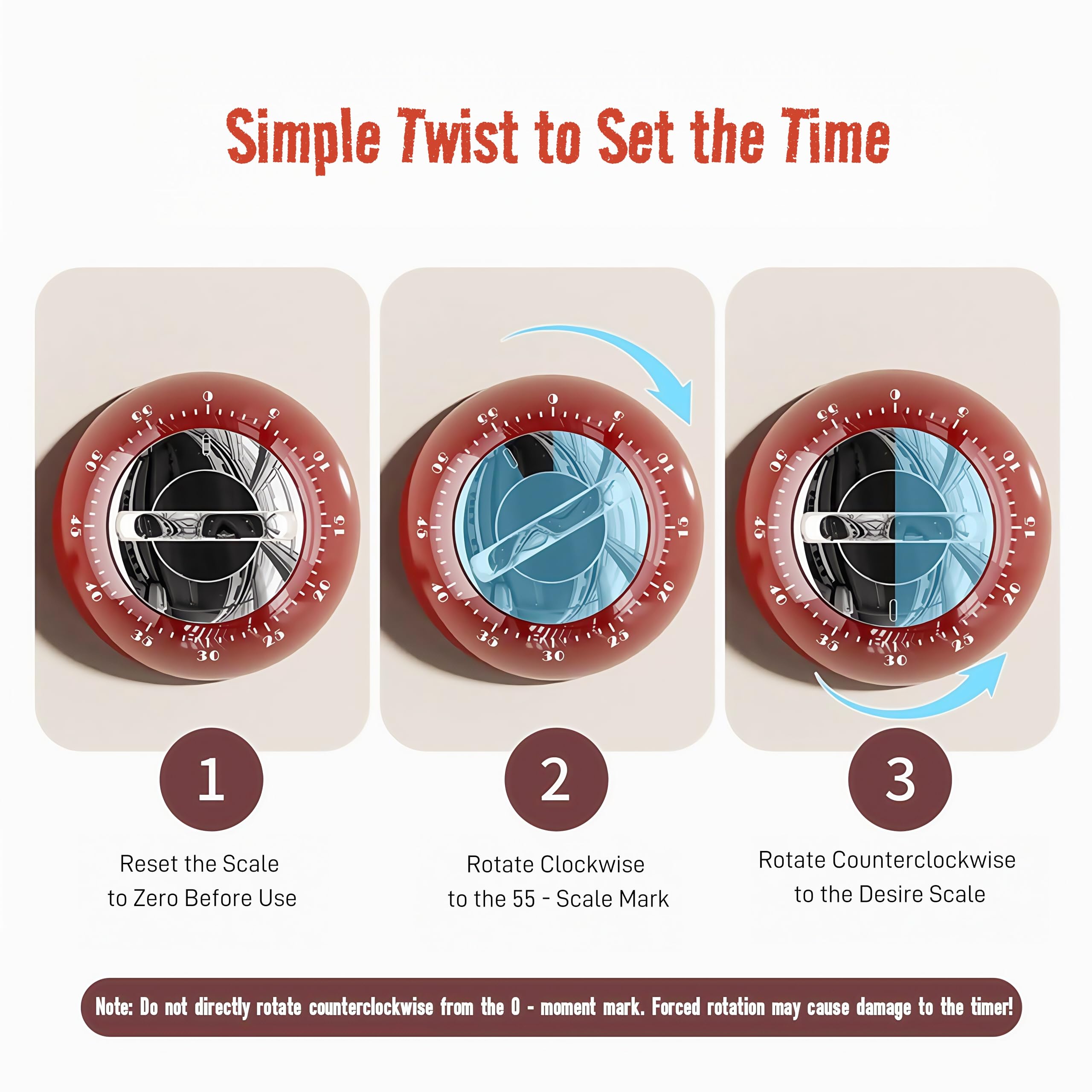 Wrbravgo vintage-style timer adds retro charm while timing meals.