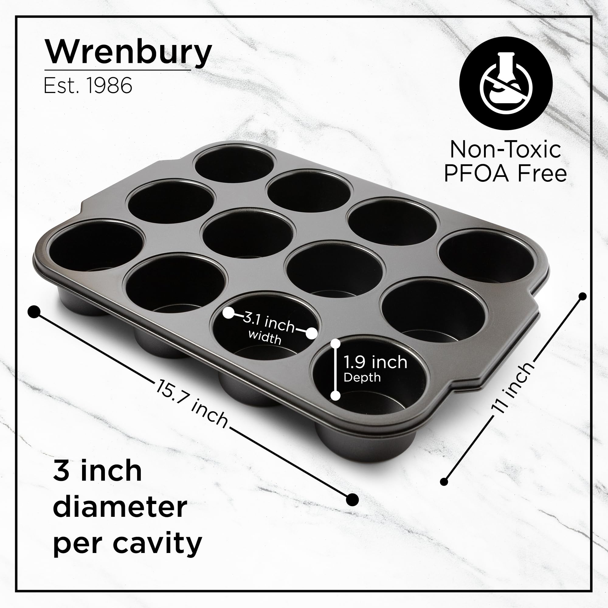Wrenbury Pro Mini Cheesecake Pans leak-proof base for clean bakes.