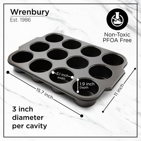 Wrenbury Pro Mini Cheesecake Pans leak-proof base for clean bakes.