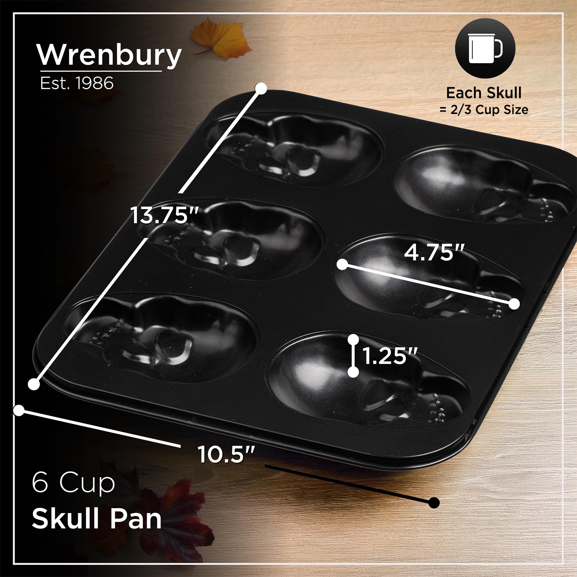 Wrenbury skull pan ready for the oven, measuring 14x10 inches.
