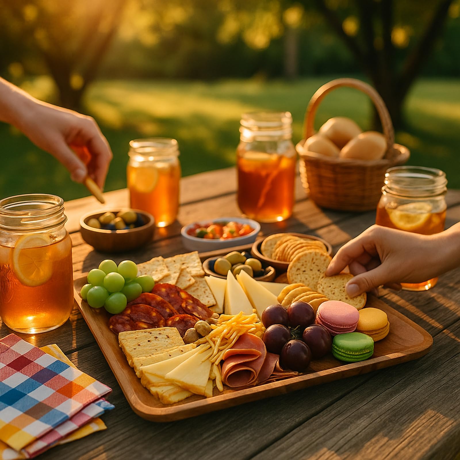 WRIGHTMART wooden plates used as standalone ware or chic chargers.