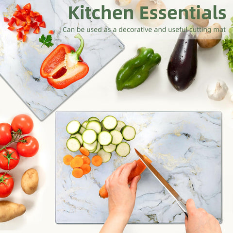 WRINGKIT dishwasher-safe glass board simplifies cleanup after prep.