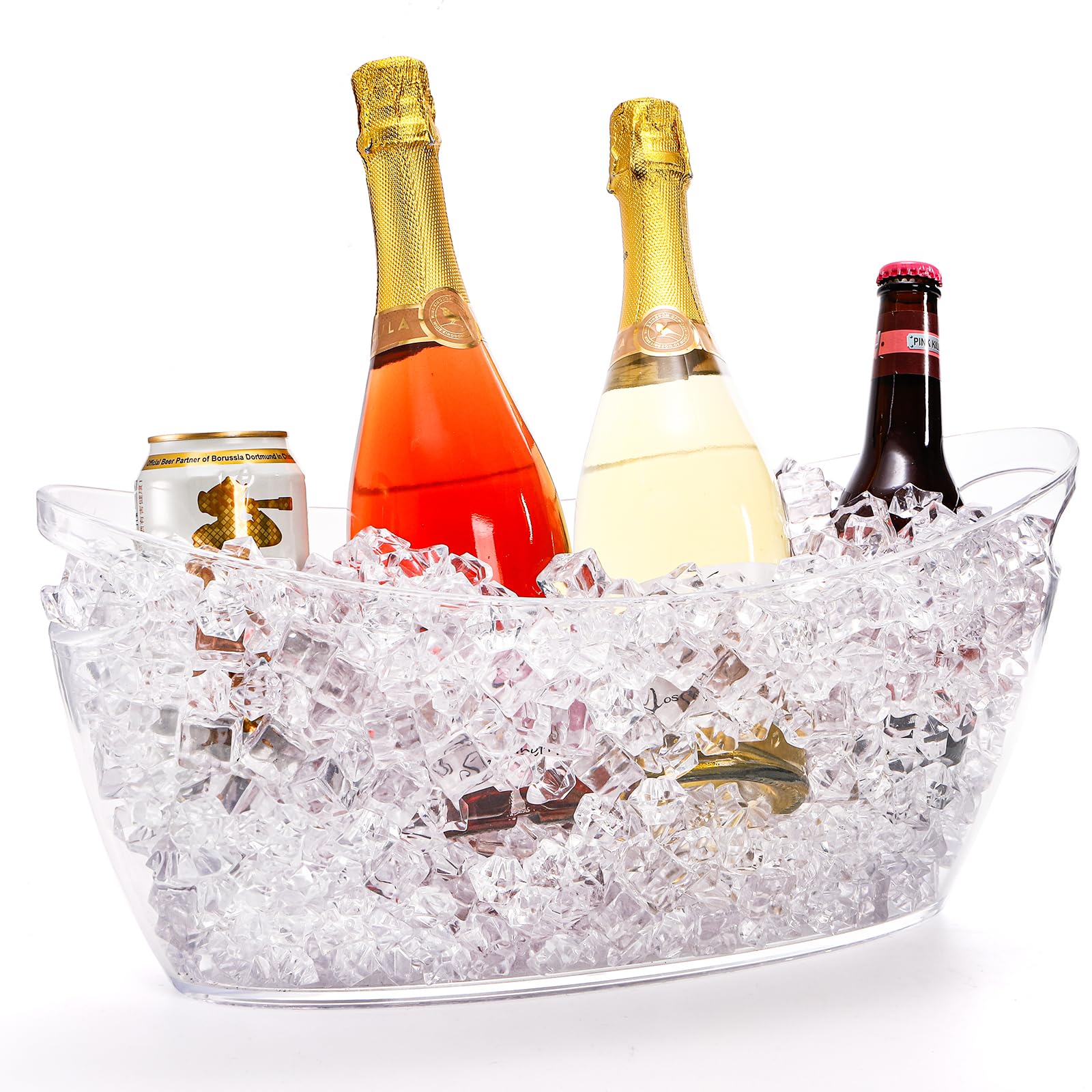 WRINGKIT ice bucket showing large capacity for multiple bottles