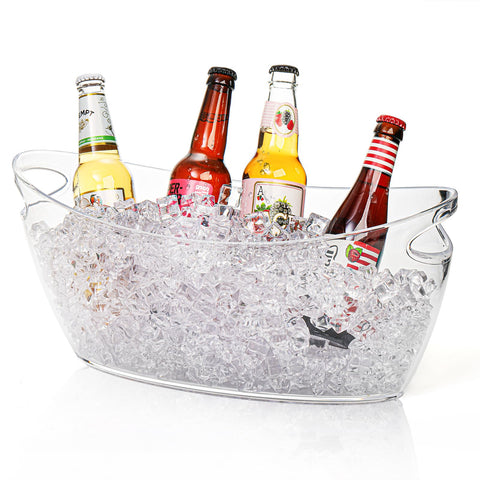 Sturdy WRINGKIT acrylic ice bucket keeps drinks cold without leaks