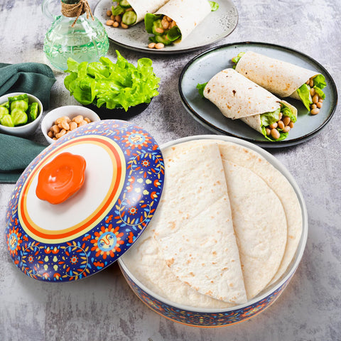 WRINGKIT tortilla server with tacos on party table.