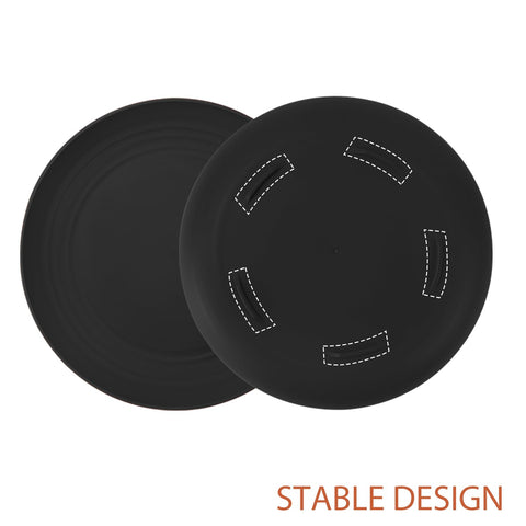 Wrova black wheat straw plate durable for family meals
