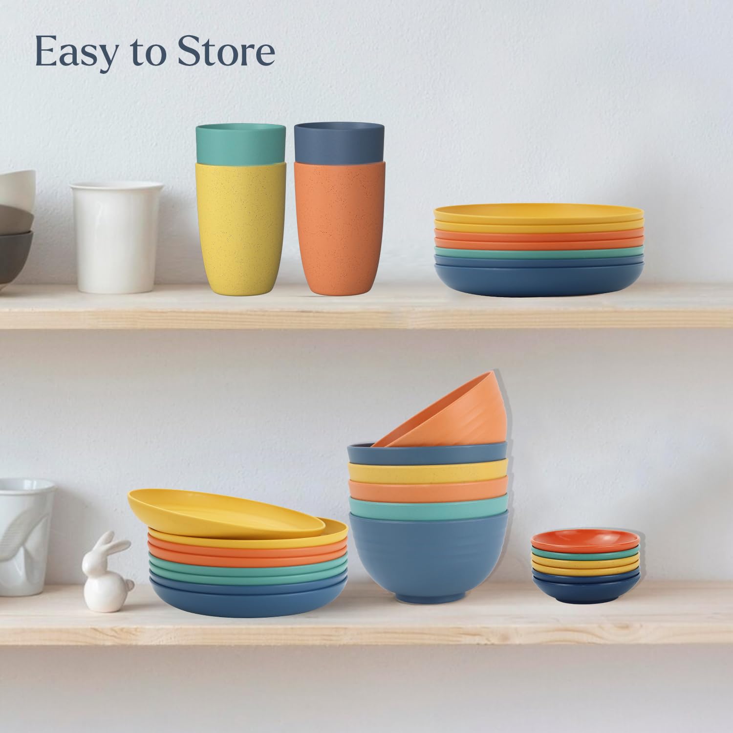Wrova dishwasher-safe dinnerware, easy cleanup after meals.