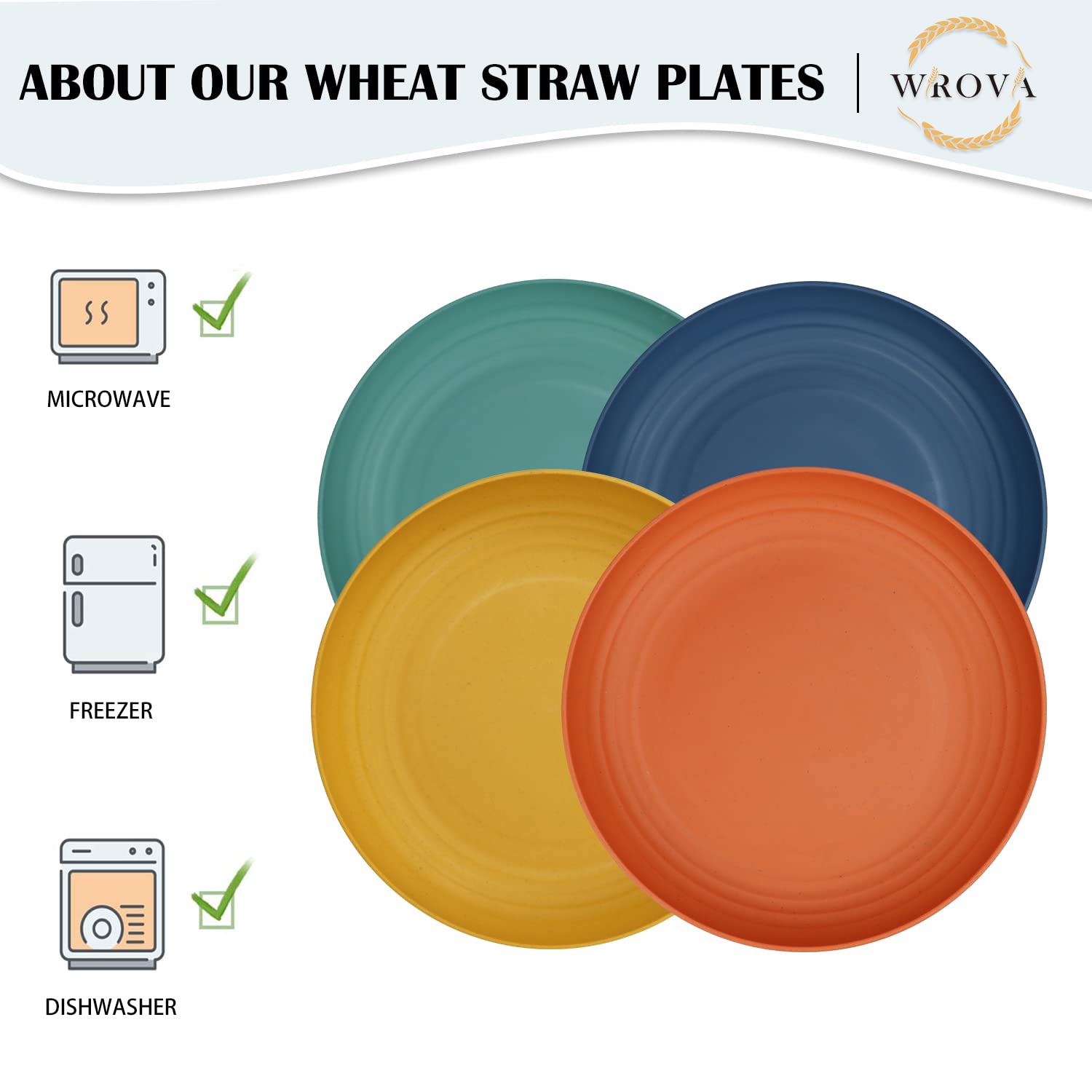 Wrova lightweight stackable plates save kitchen and travel space.