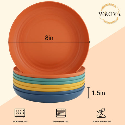 Wrova plates color series stacked, adding fun to family meals.