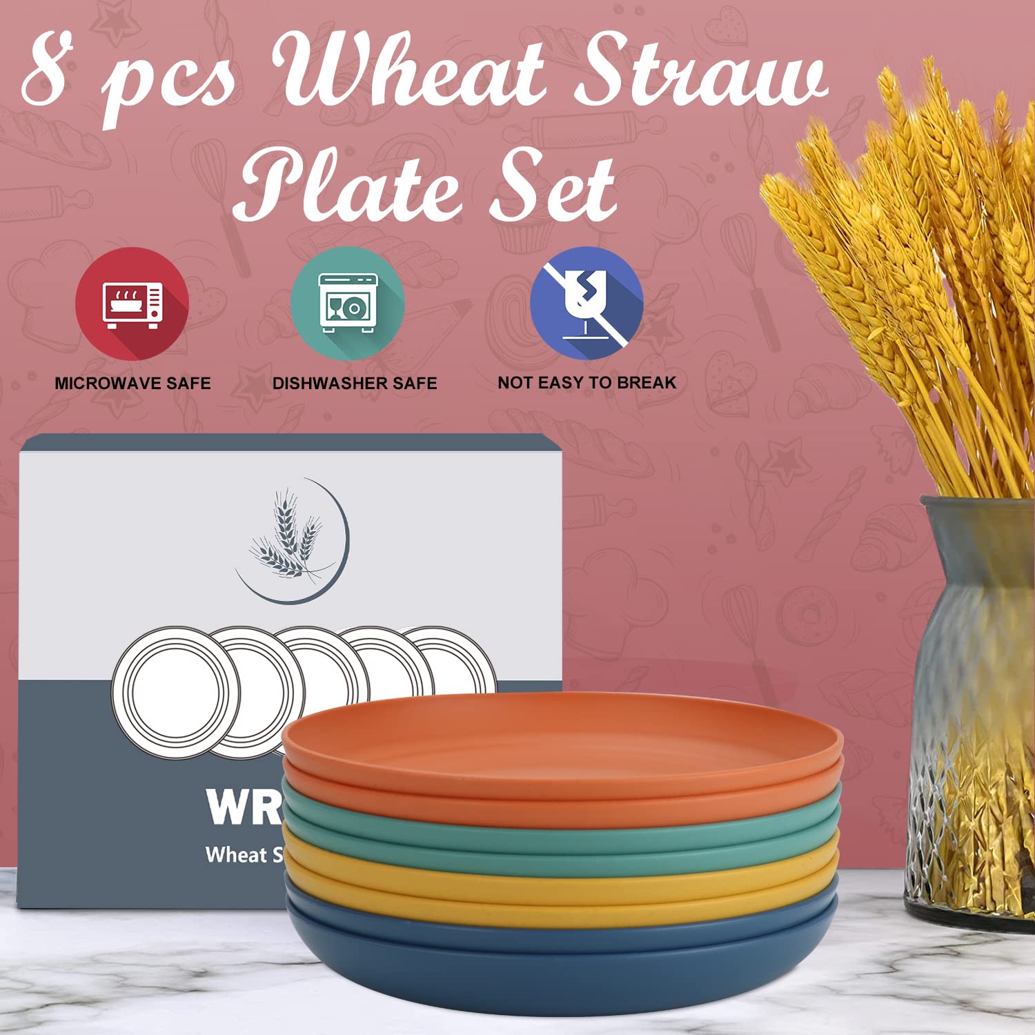 Wrova plates unbreakable design supports busy households.