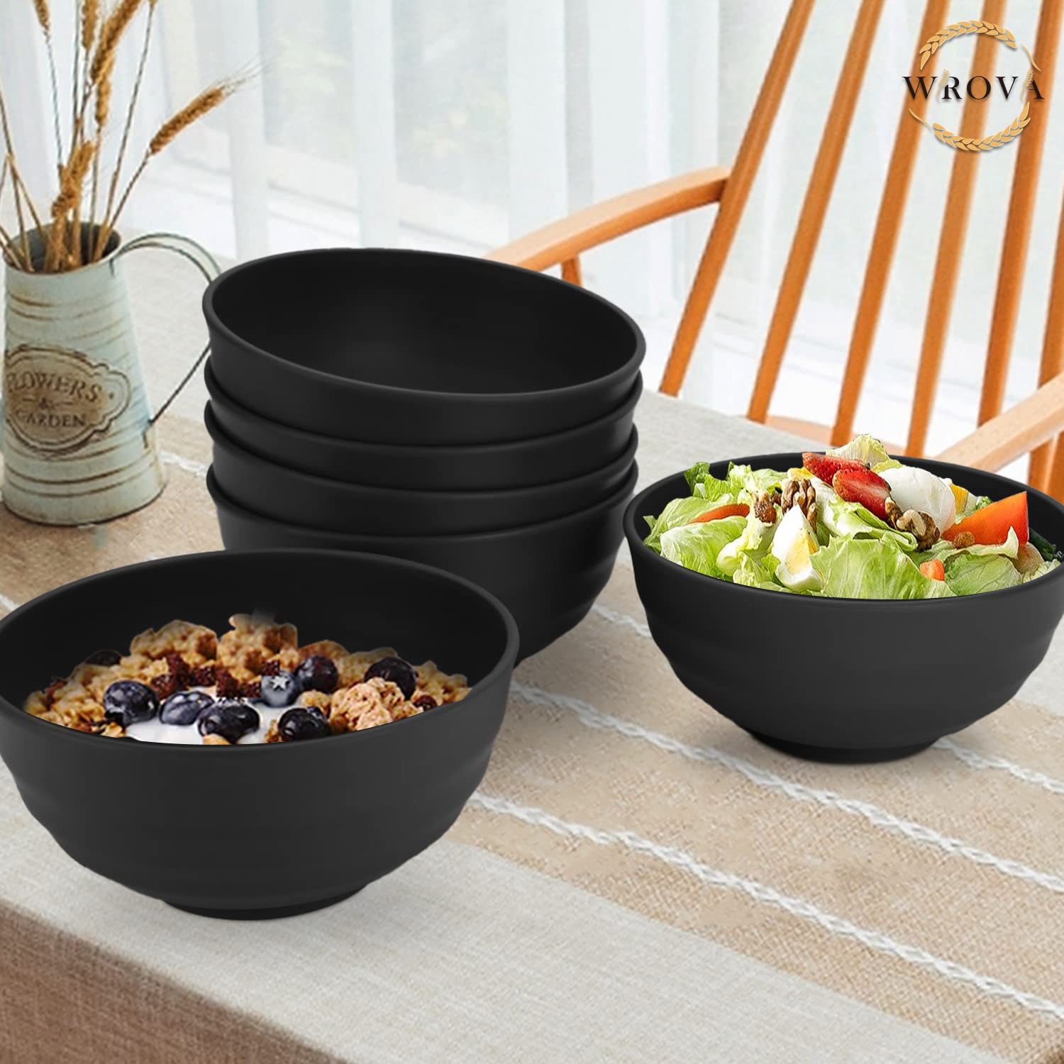 Wrova bowls feature smooth edges for comfortable grip during meals
