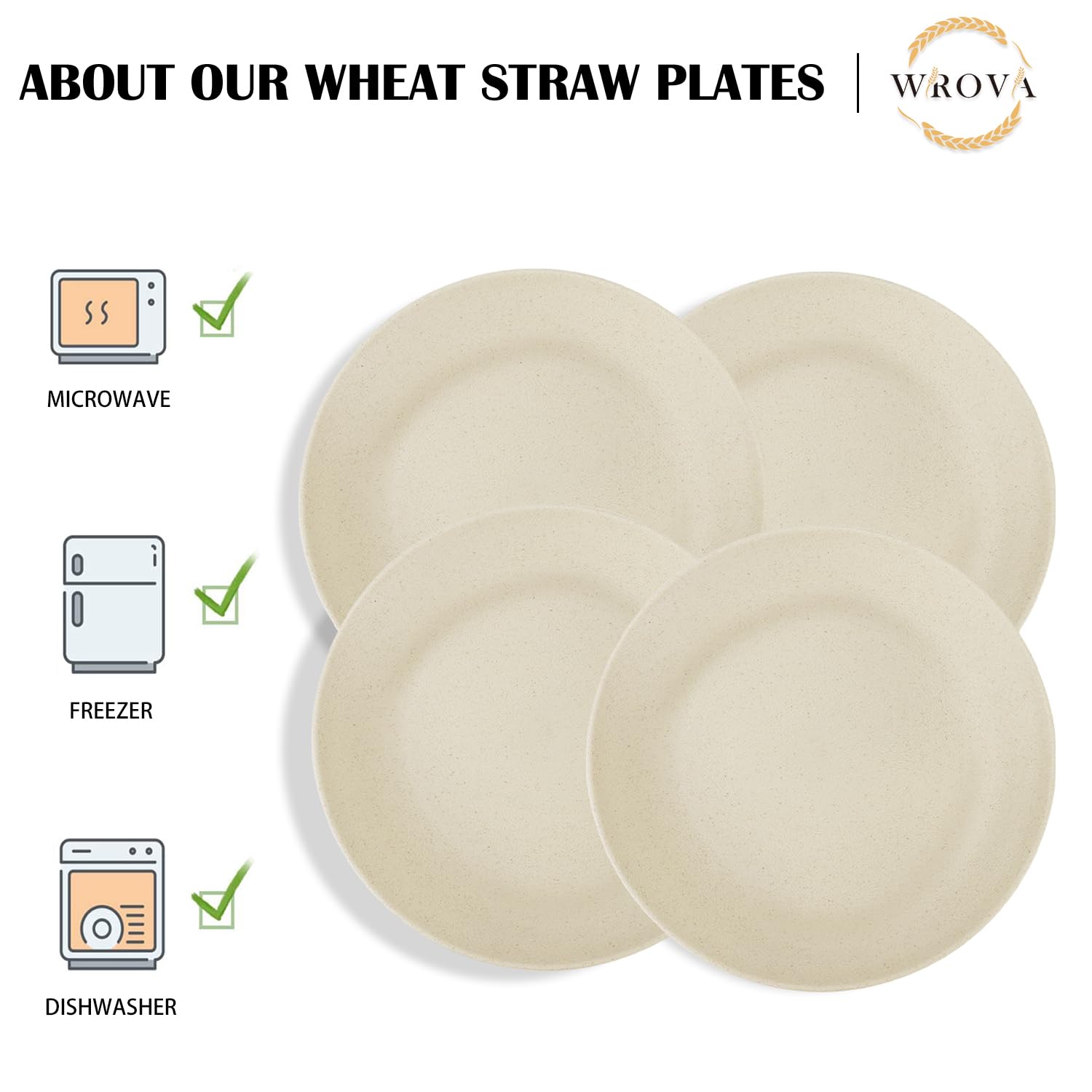Wrova wheat straw plates in outdoor setting illustrate lightweight design for camping.