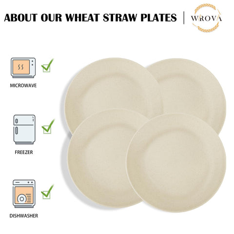 Wrova wheat straw plates in outdoor setting illustrate lightweight design for camping.
