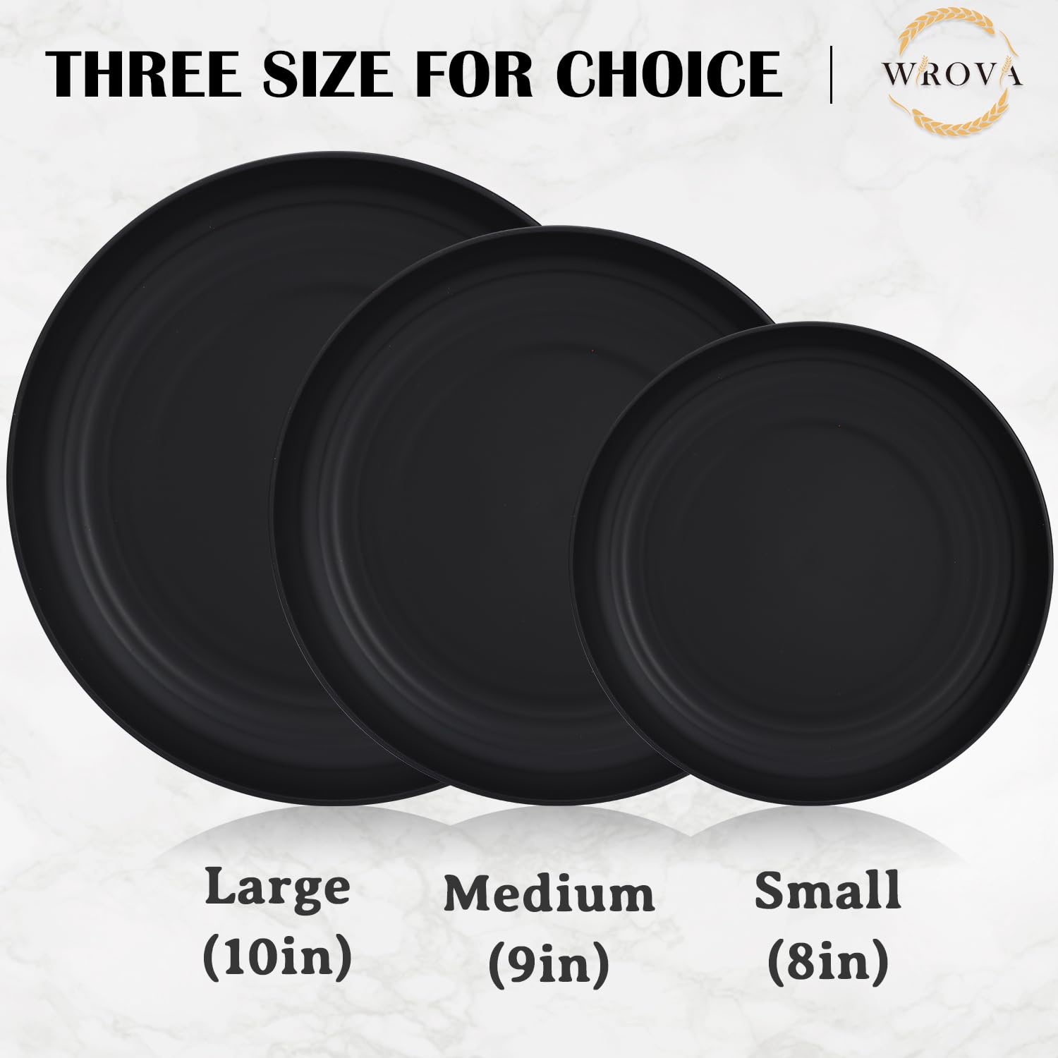 Wrova 8-inch plates ready for microwave reheating meals.