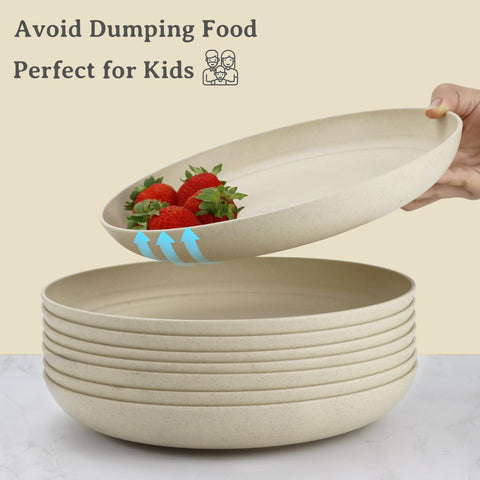 Wrova 9-inch plates withstand -4°F to 248°F for broad kitchen use