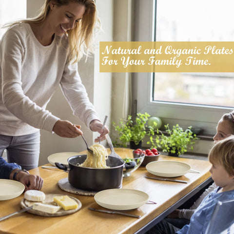 Beige Wrova plates add modern, versatile style to everyday tables