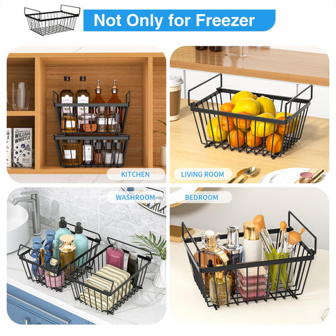 Wrrlors black freezer organizers blend with interiors and stay durable