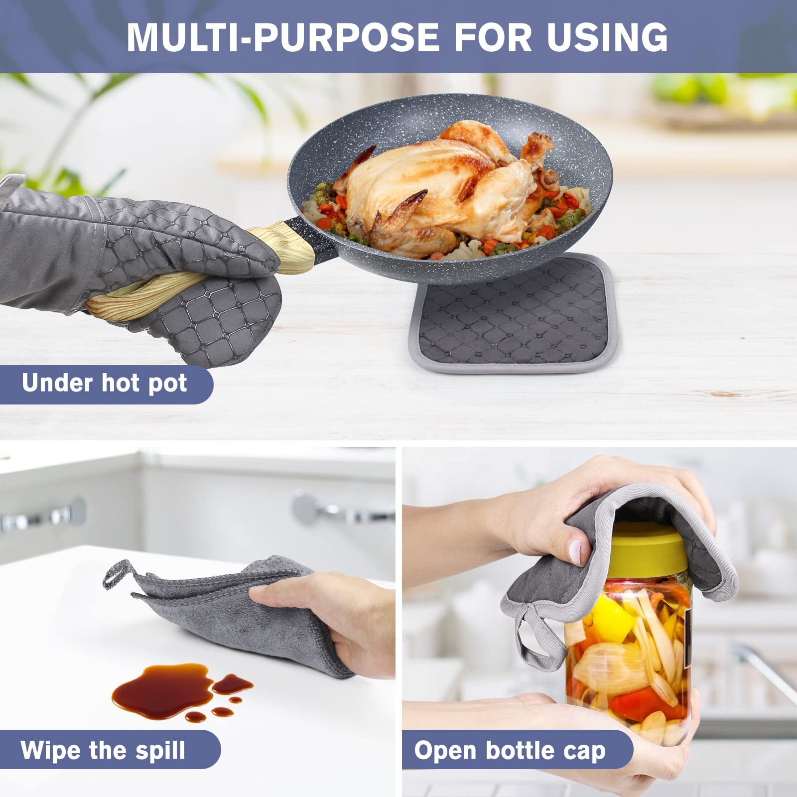 WSedor anti-slip silicone coating enhances grip during cooking tasks