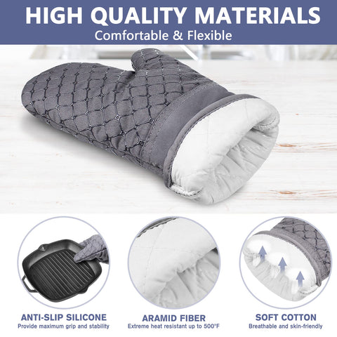 WSedor pot holders with non-slip silicone surface for firm grip