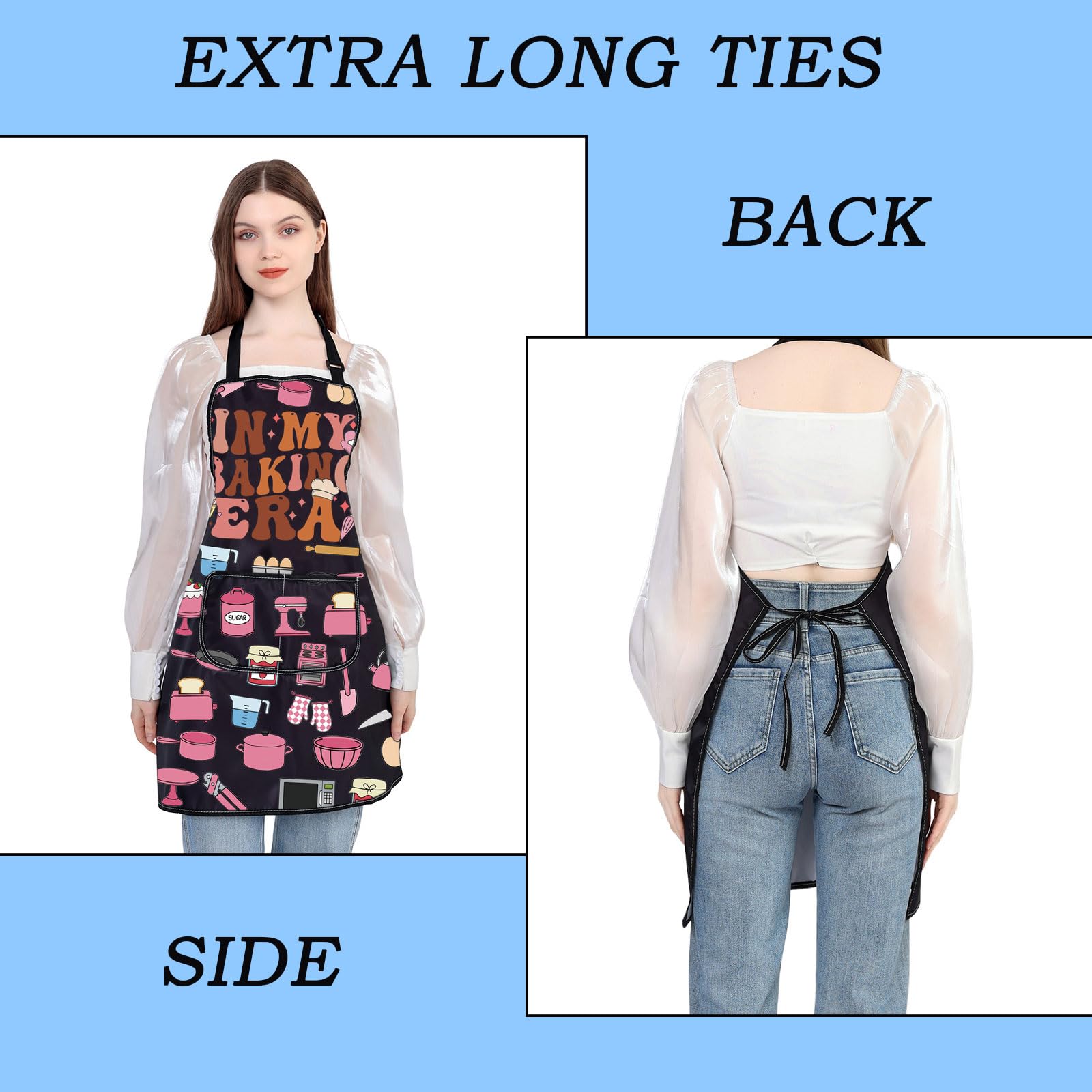 WSNANG Baking Era Apron crafted from durable polyester material.