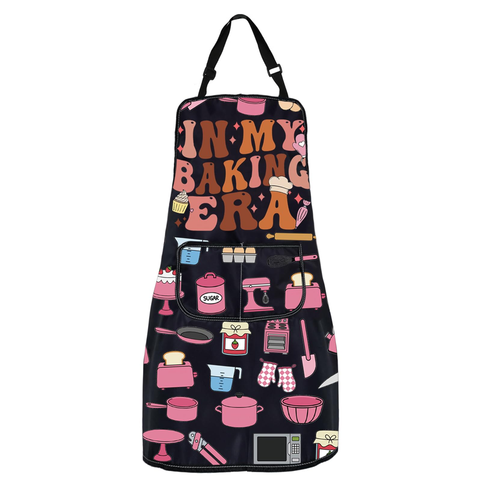 WSNANG Baking Era Apron shows waterproof fabric for mess-free cooking.