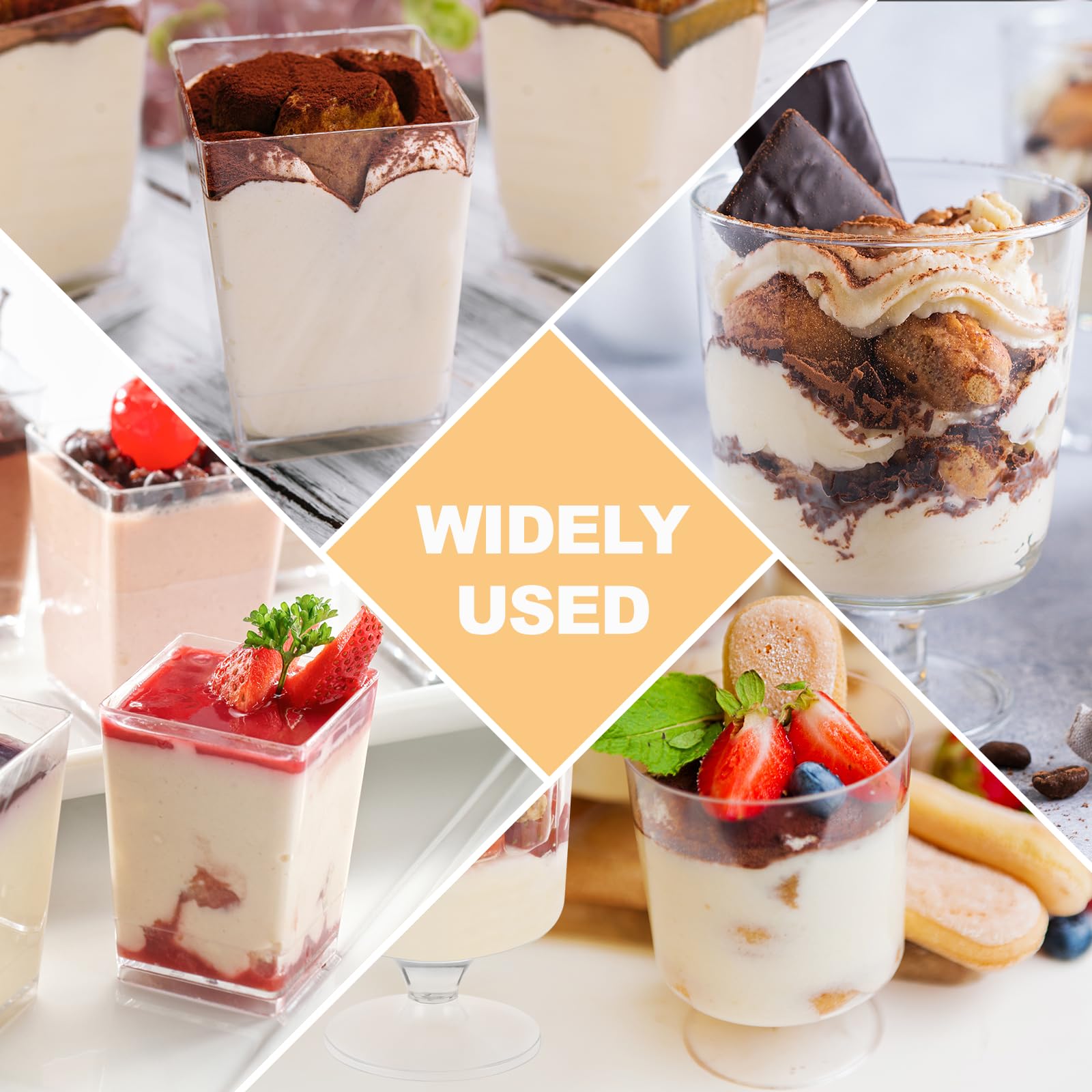 wtarabur freezer-safe dessert cups keep desserts fresh and mess-free.