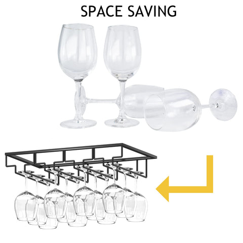 Wtiujhg 2-pack wine glass storage hanger for organized bars