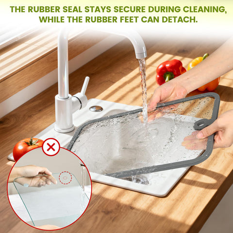 WTXHOP glass cutting board 11x15 inches suitable for larger prep tasks.